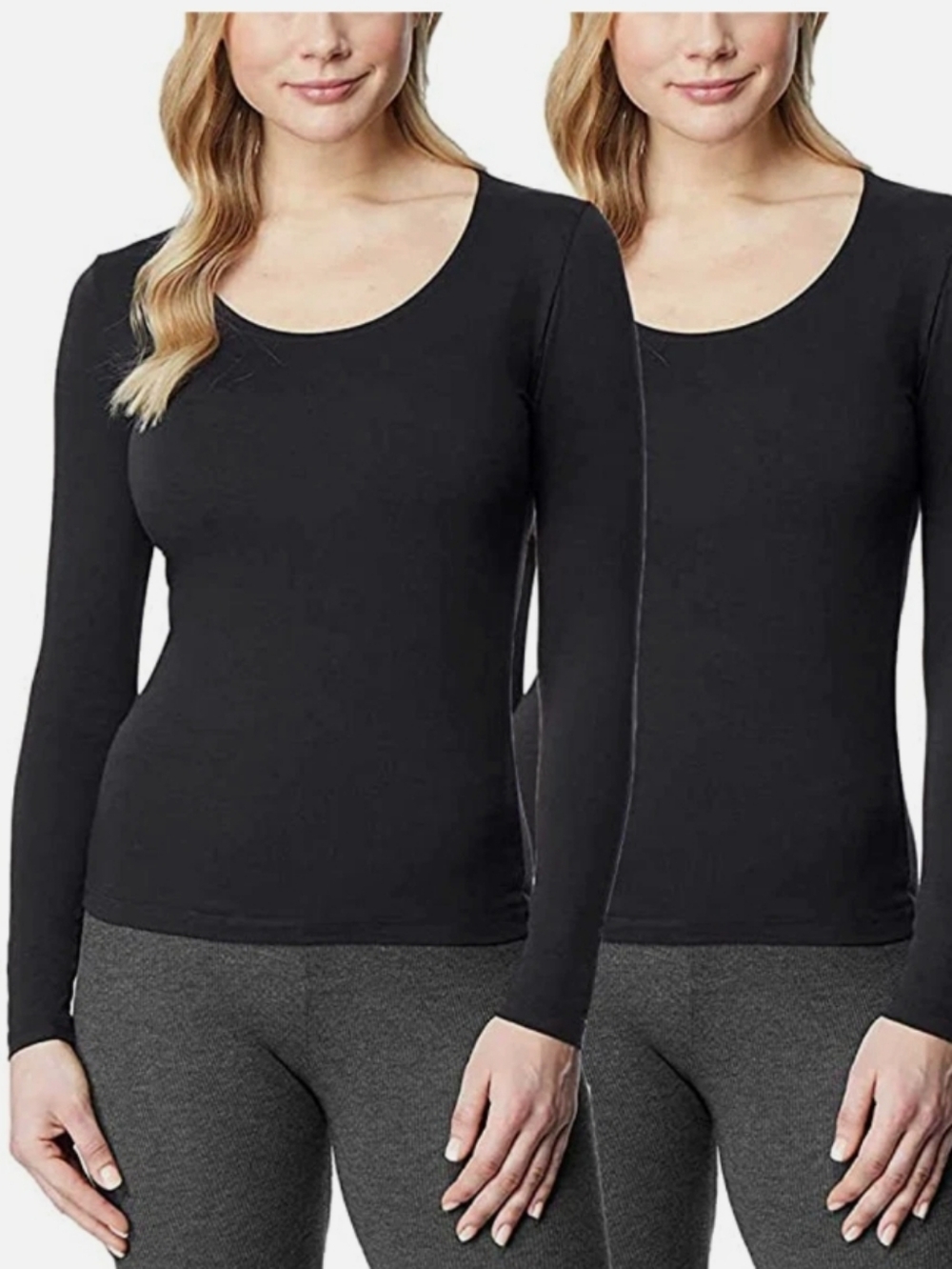 32 Degrees Women 2 Pack Ultra Light Thermal Baselayer Scoop Top